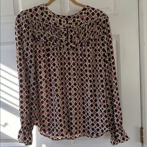 LOFT Multicolor Geometric Blouse